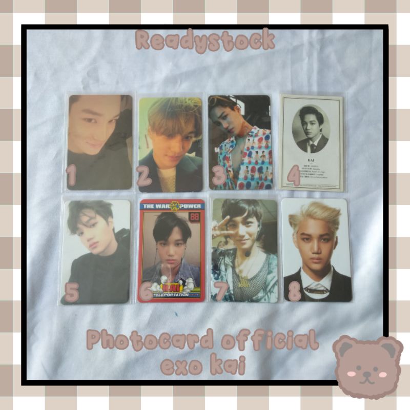 PHOTOCARD KAI OFFICIAL KAI TEMPO ANDANTE POWER KOKOBOP