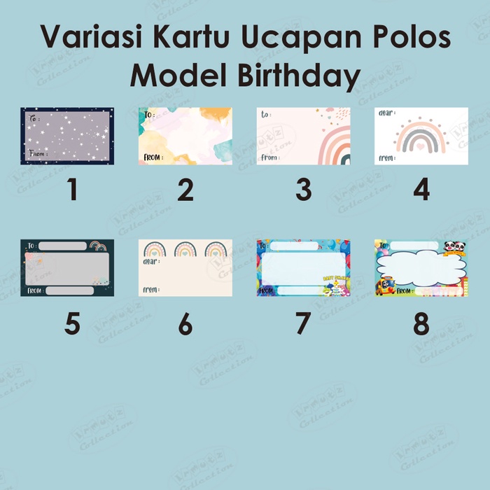 Kartu Ucapan Ulang Tahun Birthday Aqiqah Kelahiran Polos Kosongan