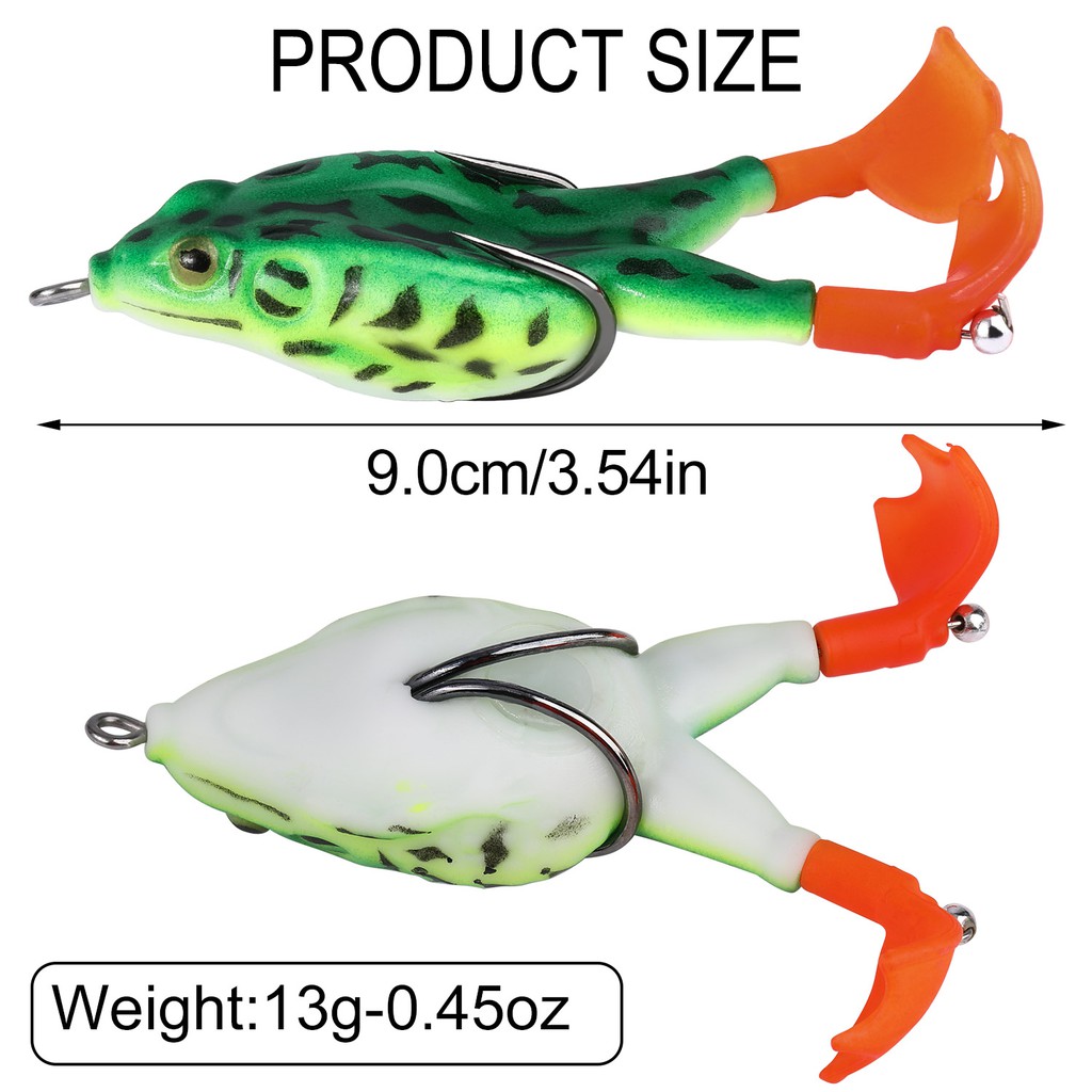 Sougayilang 1 PC Katak Memancing Umpan Berputar Kaki 9 Cm/13G Thunder Frog Lure Baru Lembut Umpan Umpan Thunder