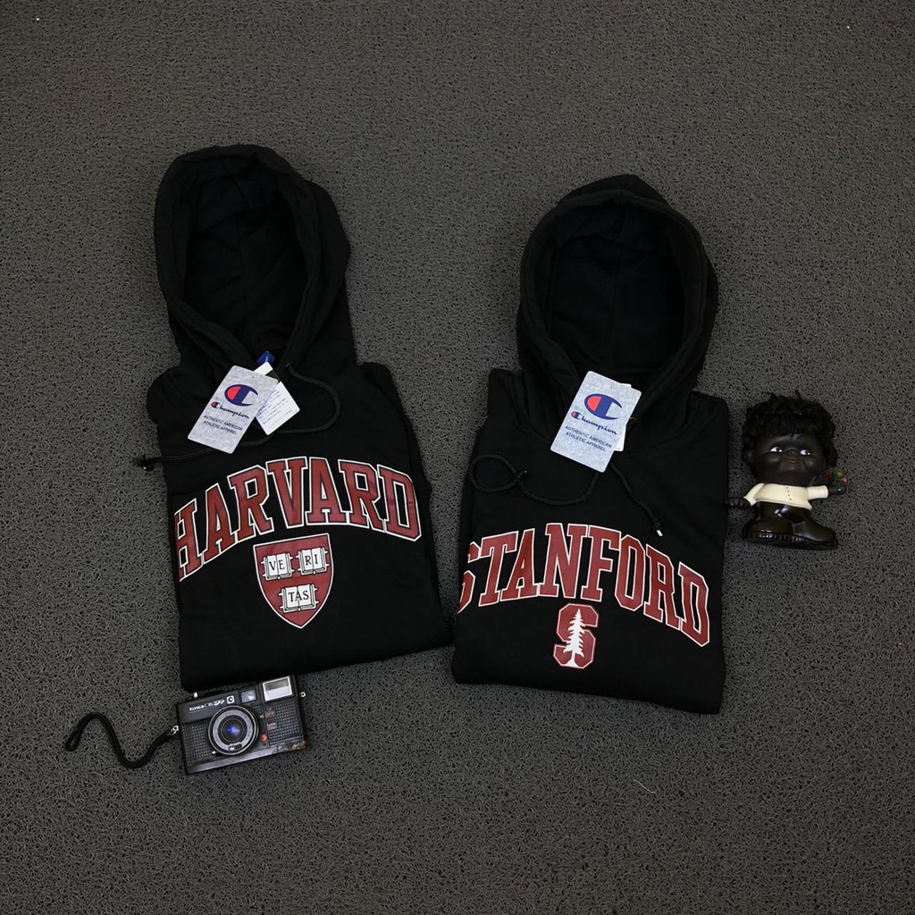 JAKET HOODIE CHAMPION CAMPUSS HARVARD X STANFORD AUTHENTIC PREMIUM TERMURAH TERLARIS FREE STICKER