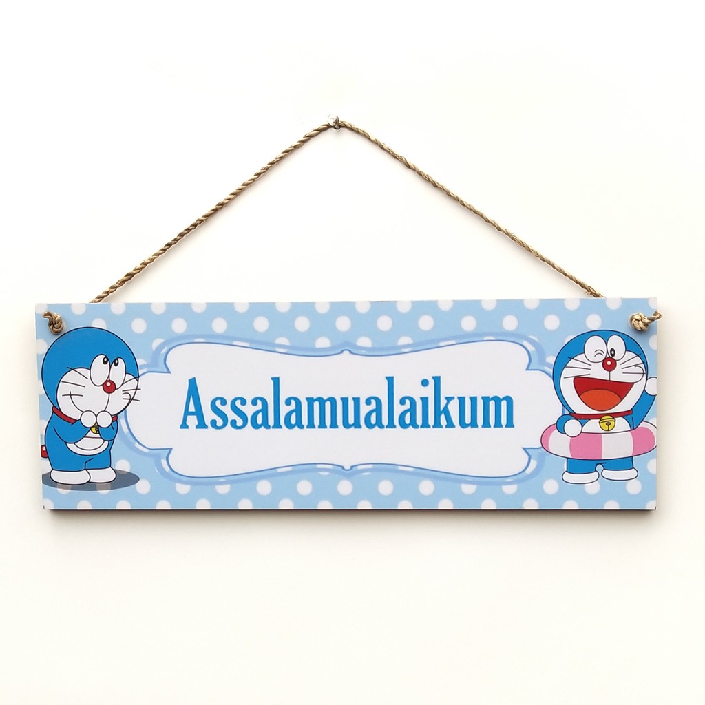 Walldecor Hiasan Dinding Assalamualaikum Motif Doraemon Shopee