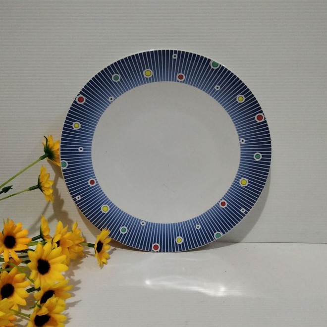 Piring Salad Motif / Piring Keramik Motif / Piring  Keramik Hias