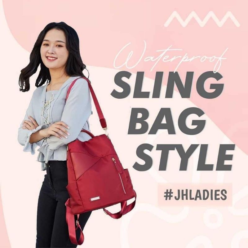 ZOE PLUS BAG JIMSHONEY TAS PUNGGUNG RANSEL TERBARU MURAH ANTI MALING RESLETING BELAKANG