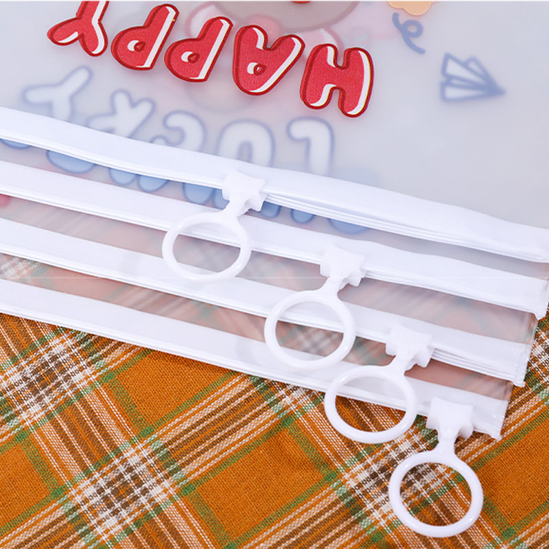 Tempat Pensil Motif Kartun Bahan Pvc Transparan Anti Air