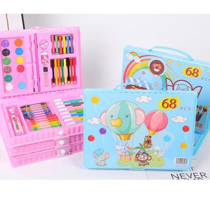 

Best - CRAYON SET ISI 68 PCS / SET ALAT MELUKIS MENGGAMBAR ANAK / SET PENSIL WARNA ANAK ,.