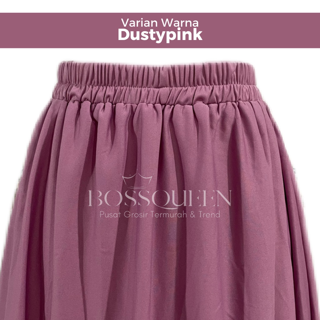 ROK KERJA WANITA POLOS BASIC PREMIUM 100%HYGET SUPER /ROK POLOS GRADE A/ROK POLOS MAYUNG-DUSTY PINK