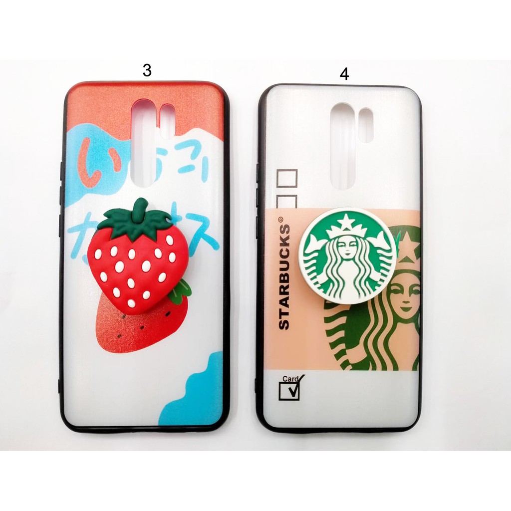 Case REDMI 9 Case Fuze Glass Popsocket Karakter