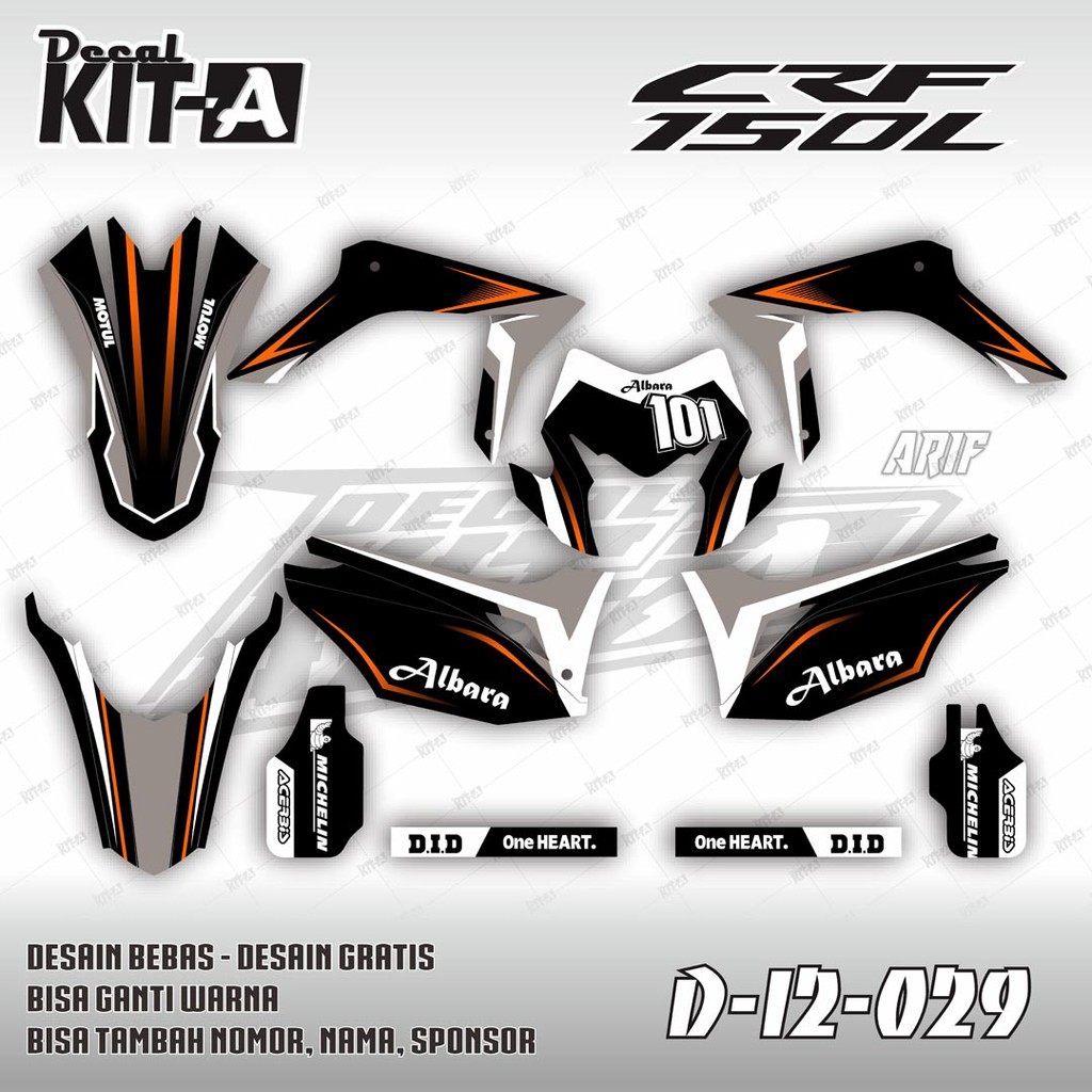 Decal Stiker Crf 150 L Custom Full Body Striping Sticker Crf 150 L