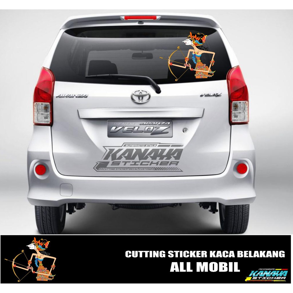 Sticker kaca Belakang Untuk Semua jenis Mobil Motif Wayang