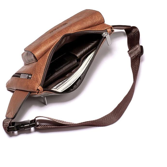 ➫ WEIXIER 9526 Tas Selempang Pria Kulit Waist Bag Anti Air WX-OS ♧