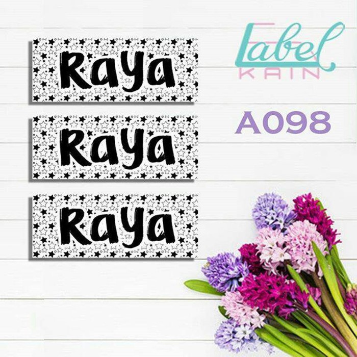 

stiker label baju kain anak sekolah lucu souvenir unik setrika iron on