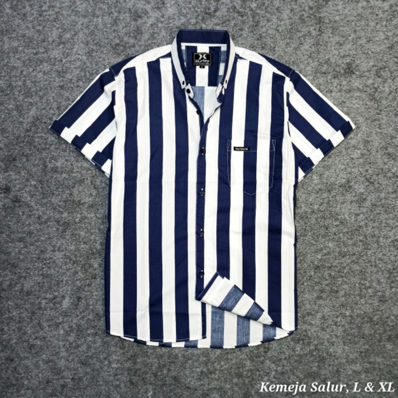 Kemeja Pria Motif Pria Cowok Lengan Pendek Bunga Formal Casual Murah Slimfit All Size M L XL Bagus