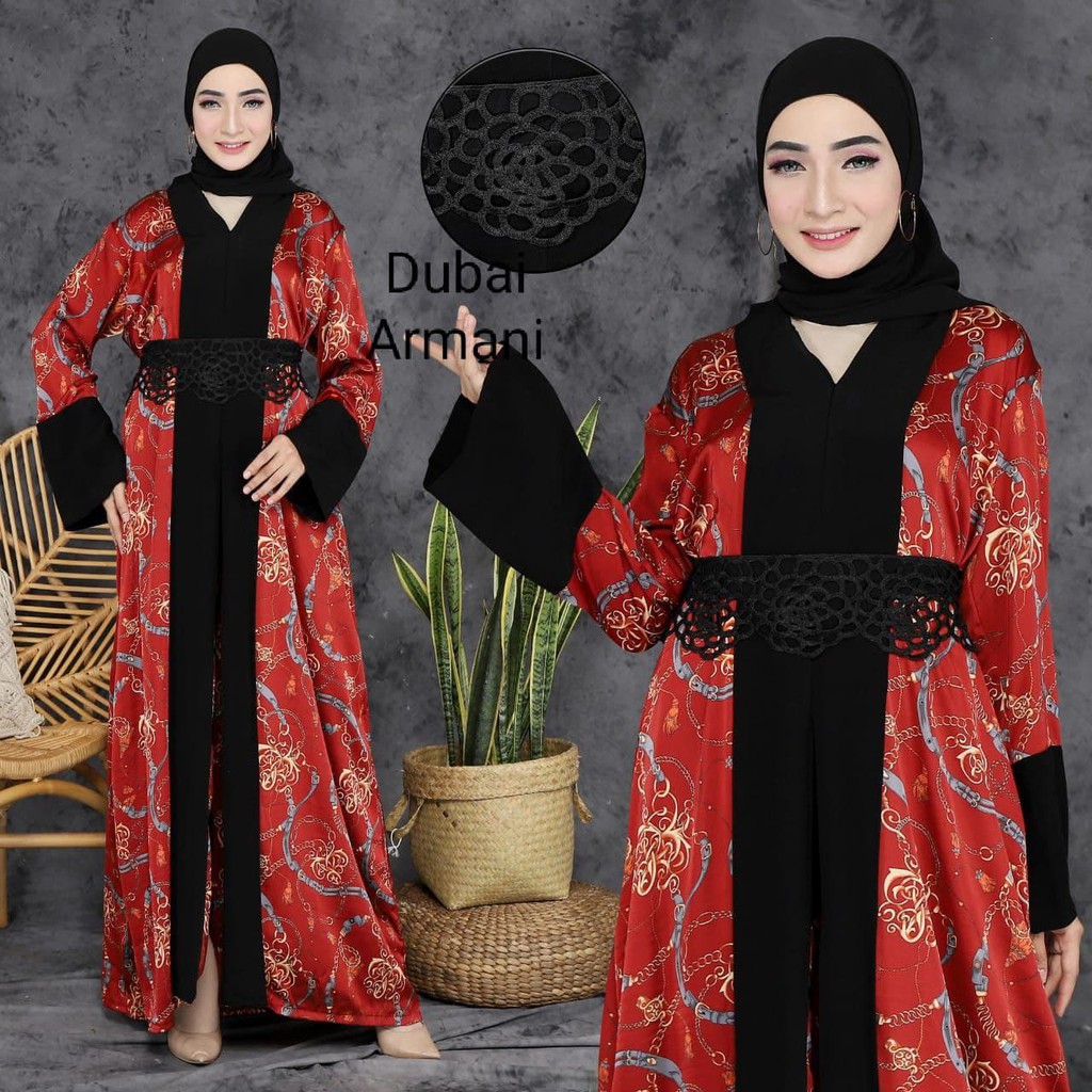 GAMIS ABAYA JUBAH DUBAI ARAB SAUDI MERAH