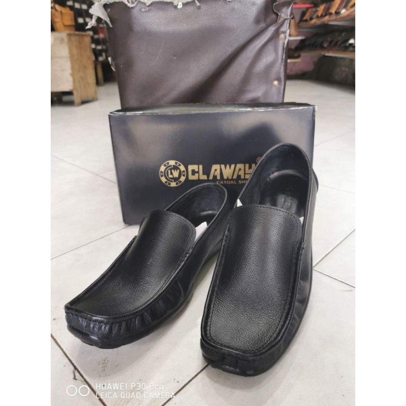 Sepatu Casual Kulit Pria Claway Big Size 44-46 ( Produksi Sendiri ) / Sepatu Selop Bustong Ogana Big Size 44-46 Og 01 ( Produksi Sendiri )