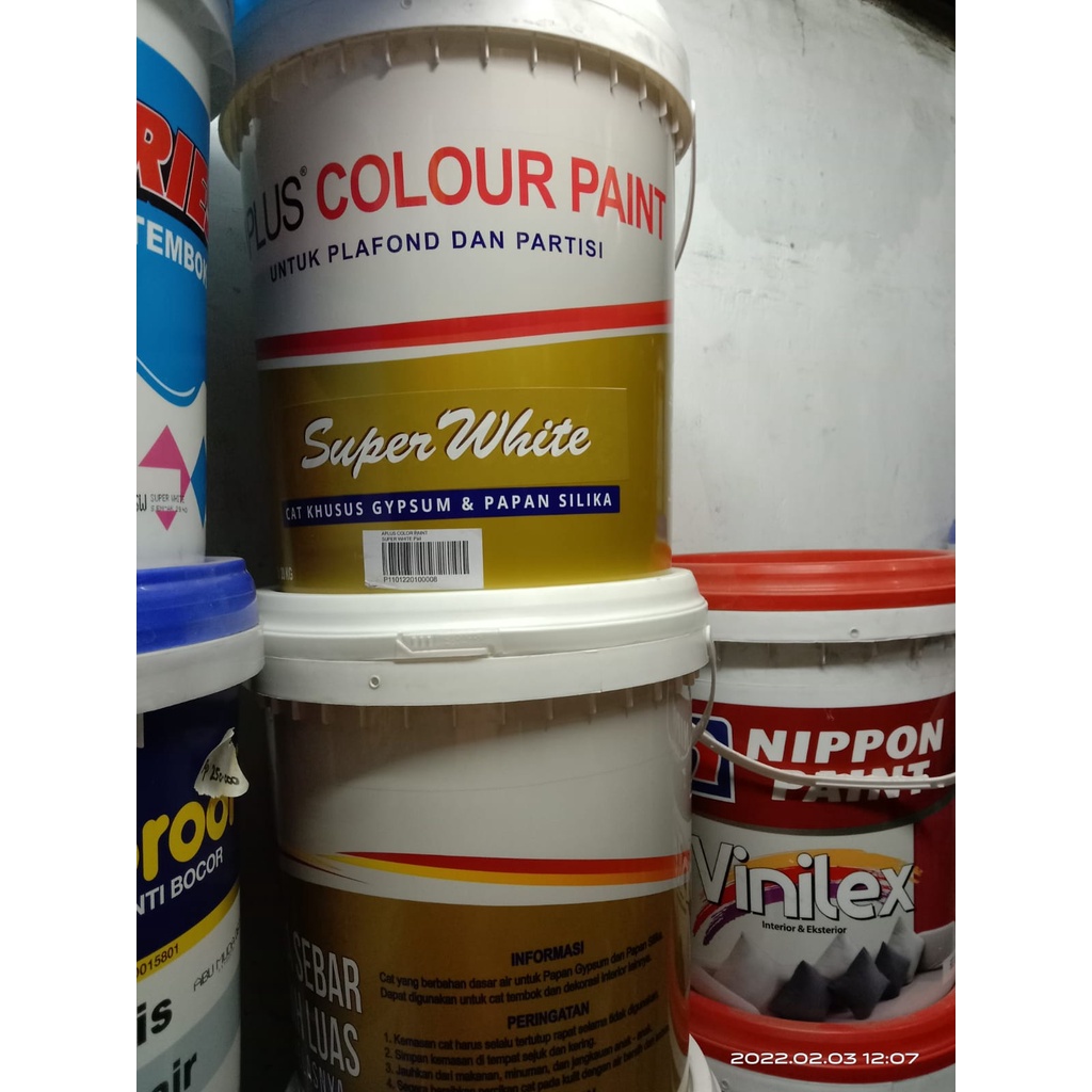 Aplus Colour Panit - Cat khusus gypsum &amp; Papan silika - Kemasan 20kg - Warna putih