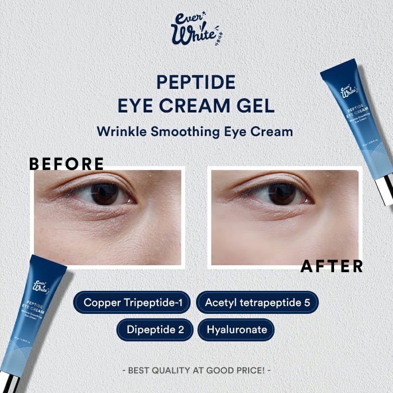 EVERWHITE PEPTIDE EYE CREAM GEL 10GR KRIM MATA UNTUK GARI HALUS