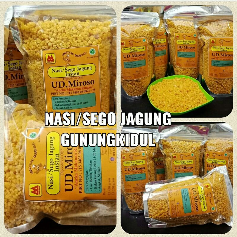 

500gr nasi jagung garit instan /diet nasi jagung UD Miroso GK