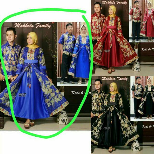 Tasyananu_batik Couple Mahkota Family Biru