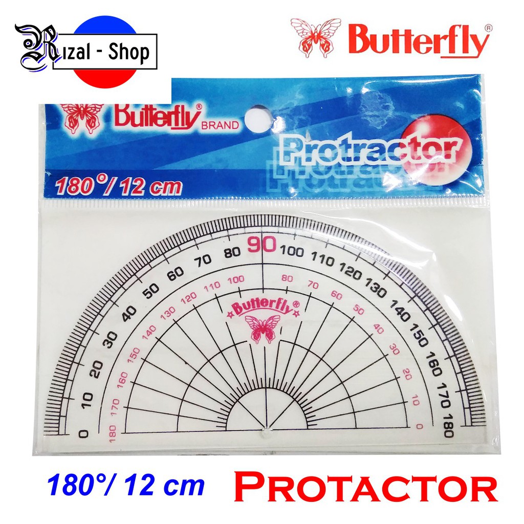 

Penggaris Busur 180 Derajat 12 cm Butterfly Protactor
