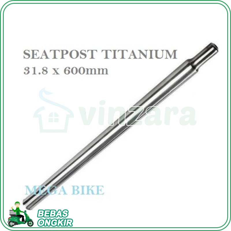Seatpost TITANIUM 31.8 SILVER 600 mm 31 8  SEAT POST ace Superlight for Brompton DAHON three 3 sixty