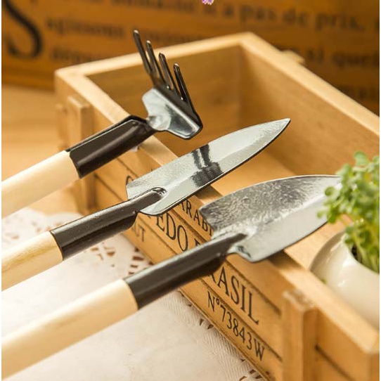 ALAT BERKEBUN MINI SET GARDENING TOOLS SEKOP UNIK UNTUK TANAMAN HIAS DI TAMAN DAN RUANGAN RUMAH RING
