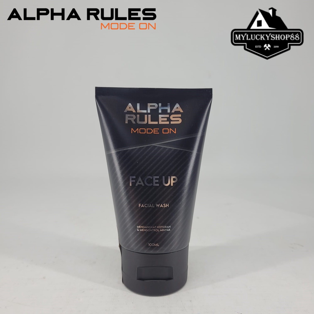 Alpha Rules Mode On Face Up Facial Wash 100ml Sabun Cuci Muka 100 ml