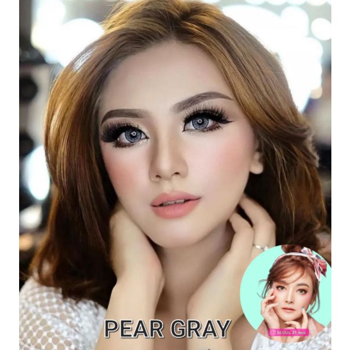 SOFTLENS DREAMCOLOR PEAR GRAY ABU  NORMAL/MINUS. MADE IN KOREA