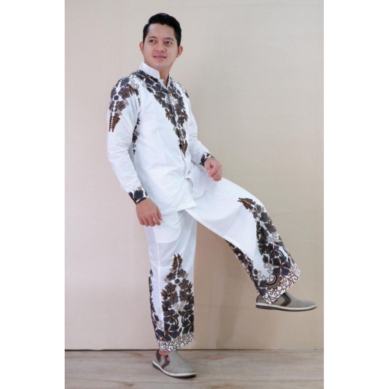 Batik solo setelan baju Koko celana sarung