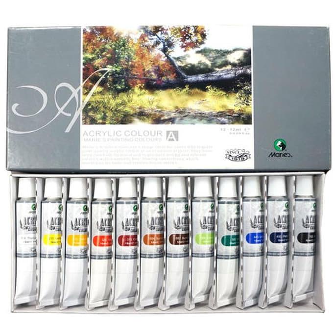 

TERMURAH Cat Akrilik Acrylic Color 12 Warna - Maries MURAH!/CAT AKRILIK SET/CAT AKRILIK SET 24 WARNA/CAT AKRILIK PASTEL/CAT AIR/CAT AIR LUKIS SET/CAT AIR GIOTTO/KUAS LUKIS 1 SET/KUAS LUKIS KECIL/KUAS LUKIS LENGKAP/KANVAS LUKIS/KANVAS LUKIS SKETSA/KANVAS