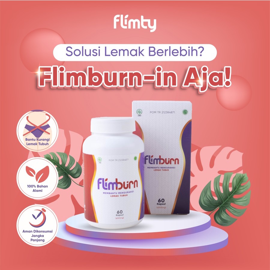 FLIMBURN BOTOL ISI 60 by Flimty DIET BAKAR LEMAK FAT PELANGSING FLIM BURN