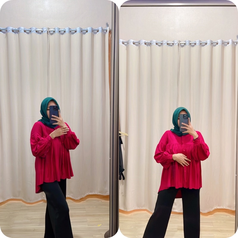 Qexa Blouse Atasan Wanita Casual/ Blouse Rayon Wanita/ Atasan Wanita/ Atasan Blouse Korea Wanita Kor