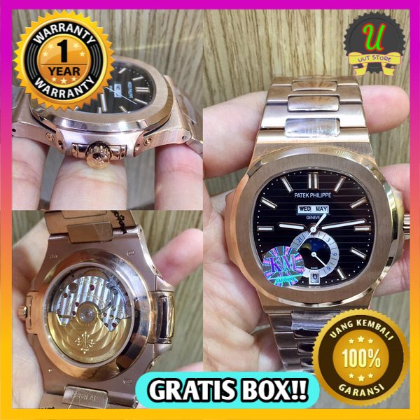 Jam Tangan Merk Jam Tangan Pria Elegan Mewah pate philipe nautilus chrono automatic 42mm premium