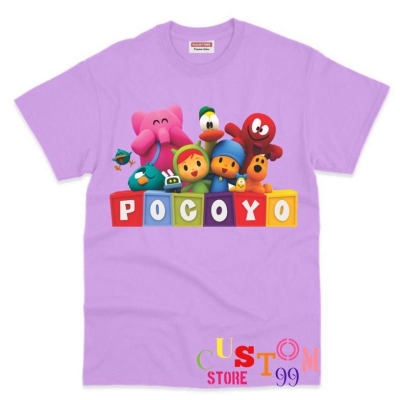 BAJU KAOS POCOYO ANAK TERBARU BAHAN PREMIUM FREE NAMA