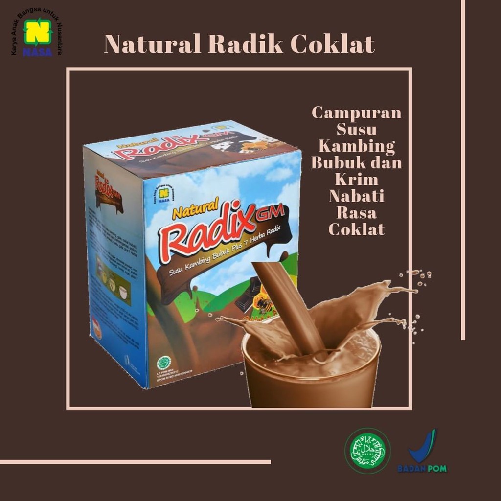 

RADIK (SUSU PLUS COKLAT)SUSU KAMBING ETAWA/ORIGINAL NASA