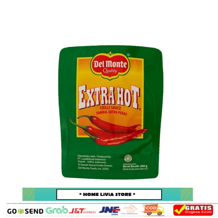 

Delmonte Saus Extra Hot Chilli Pouch 200g