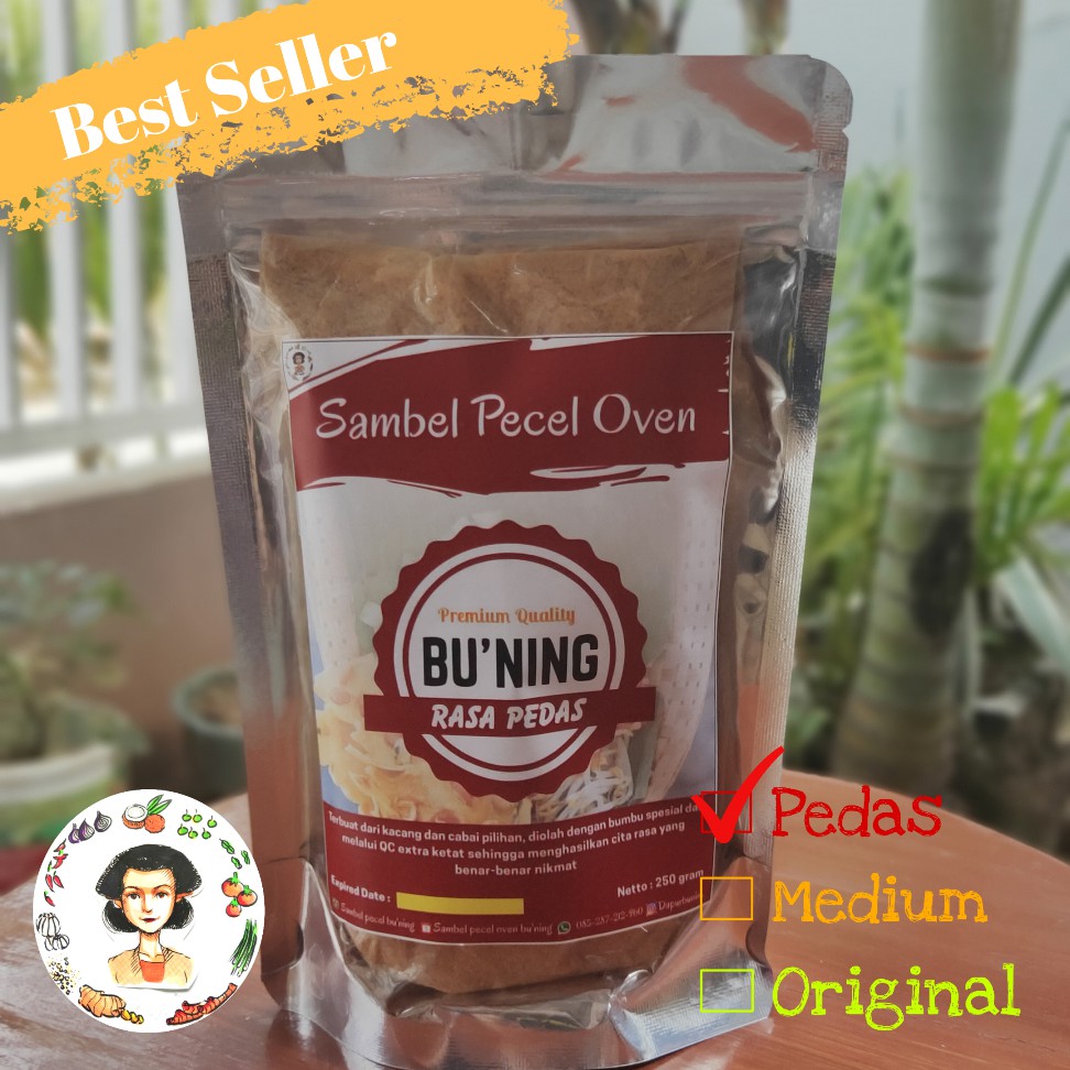 

Sambel Bumbu Pecel Oven Khas Madiun Dapur Bu'Ning Varian Pedas kualitas Premium