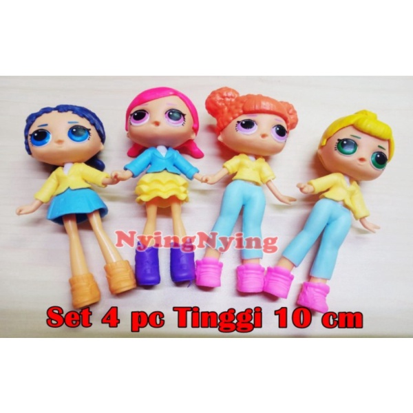 

Termurah isi mainan figure Dijual Murah topper lol cake 4 set pcs