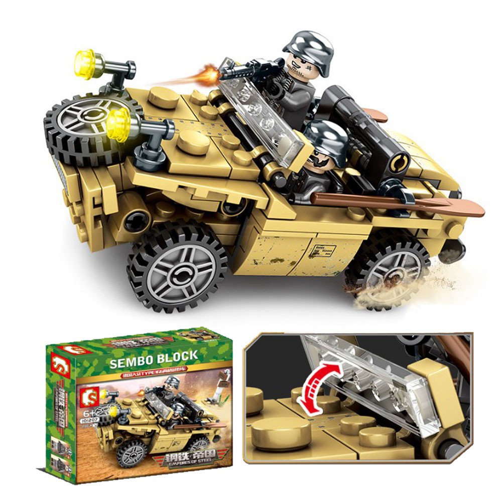 Brick Sembo 101207 Empire of Steel Mobil Tank Tentara