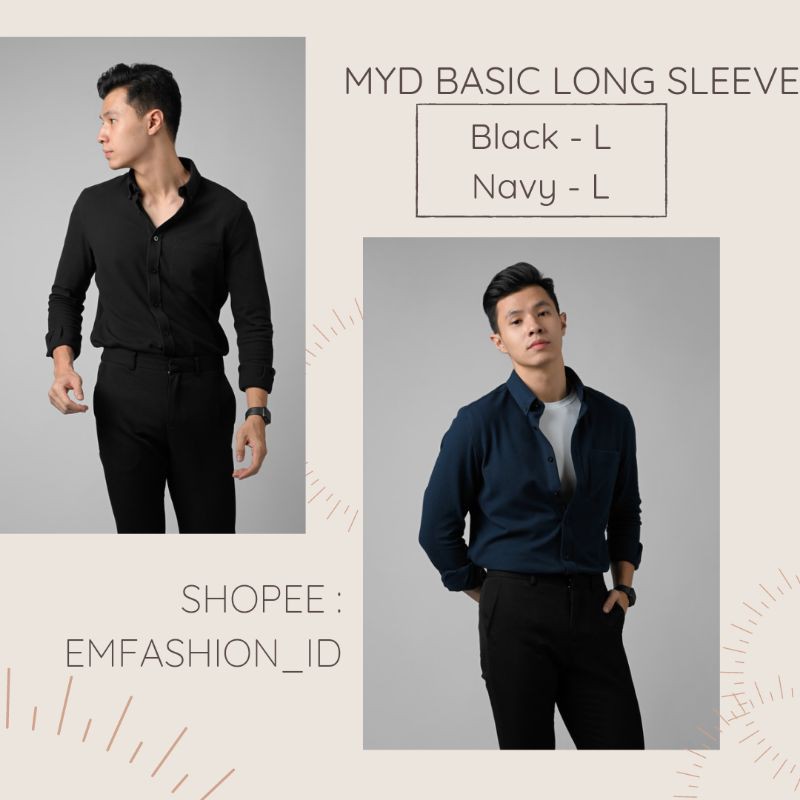 MYD BASIC LONG SLEEVE male.id MYD BASIC SHIRT male id