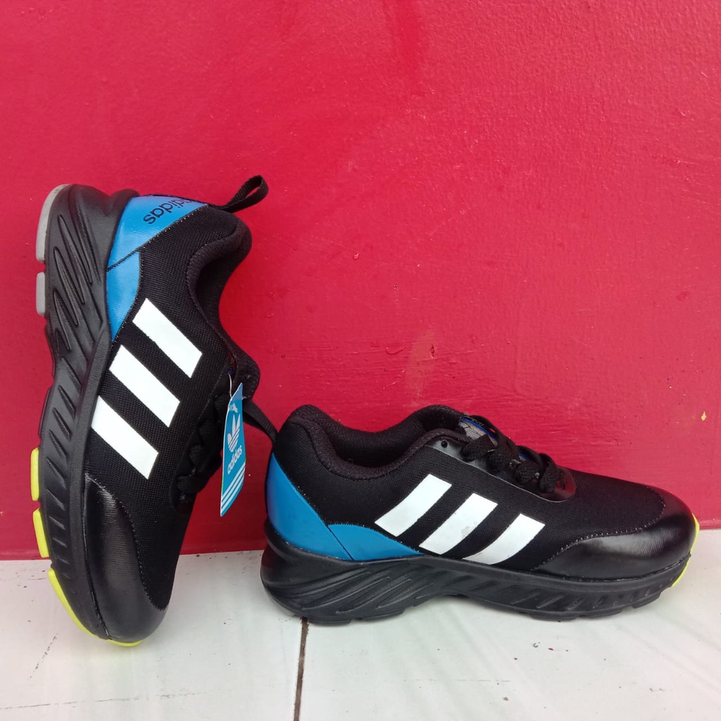 SEPATU SEKOLAH ANAK ADIDAS CLOUDFOAM HITAM / SEPATU SPORT ANAK KEREN / SEPATU KIDS SEKOLAH SD