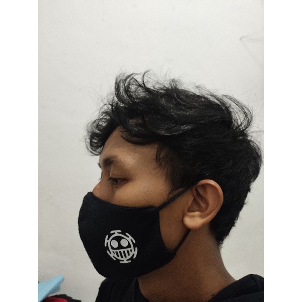 Masker Anime ONE PIECE LOGO Kain 3 ply / Scuba Anak Dewasa / Earloop