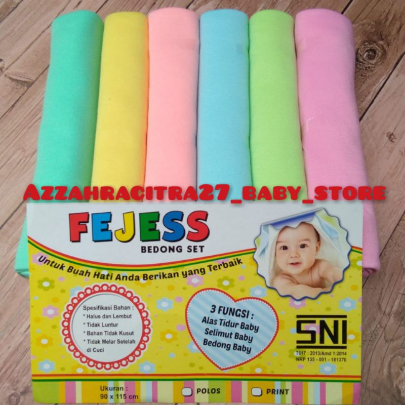 FEJESS 3PCS(3LEMBAR) BEDONG BAYI JUMBO POLOS 6WARNA BAHAN LEMBUT&amp;SNI