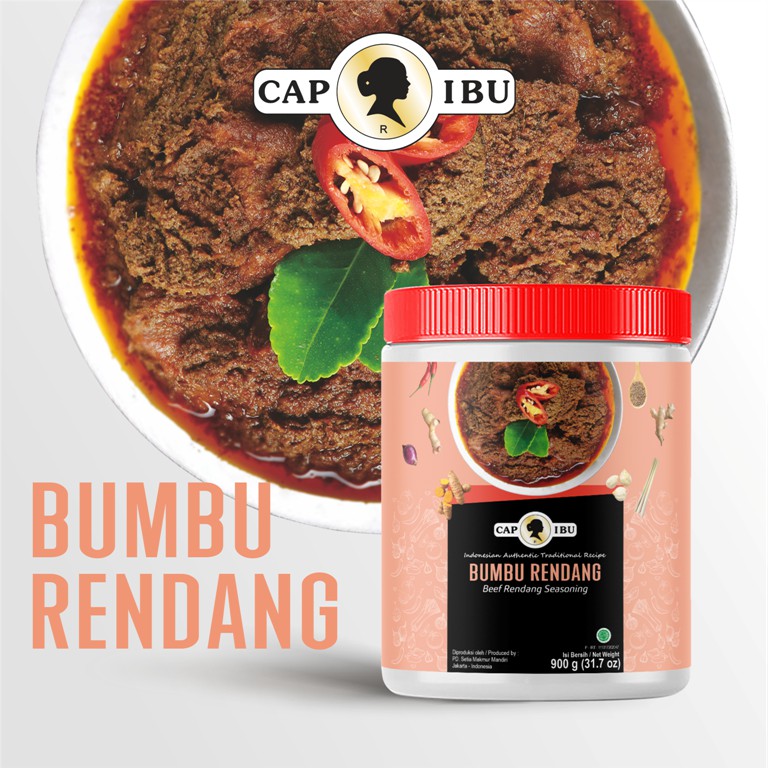 CAP IBU Bumbu Rendang Kemasan Pot