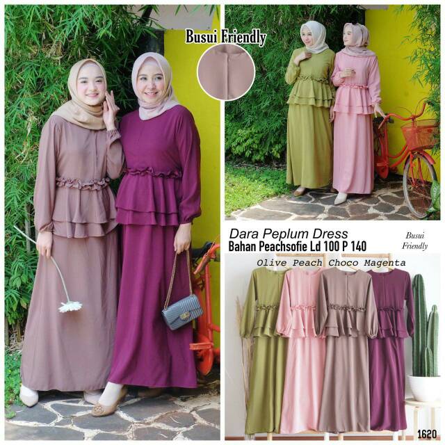 Gamis Dara Peplum Dress / Gamis Syar'i