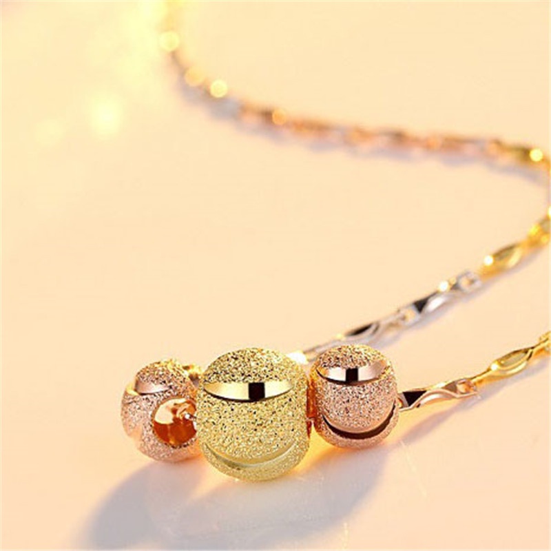 [Ready Stock]Fashion Vintage Silver Plated Color Ball Pendant Necklace