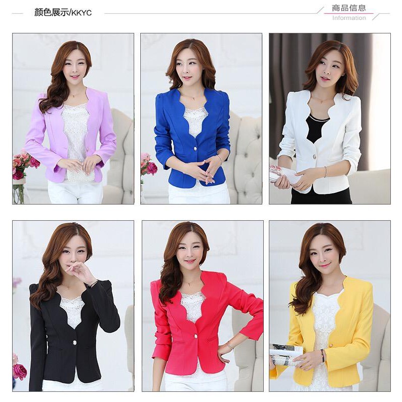 ~Cutevina~Blazer wanita casual korea style ready 6 warna
