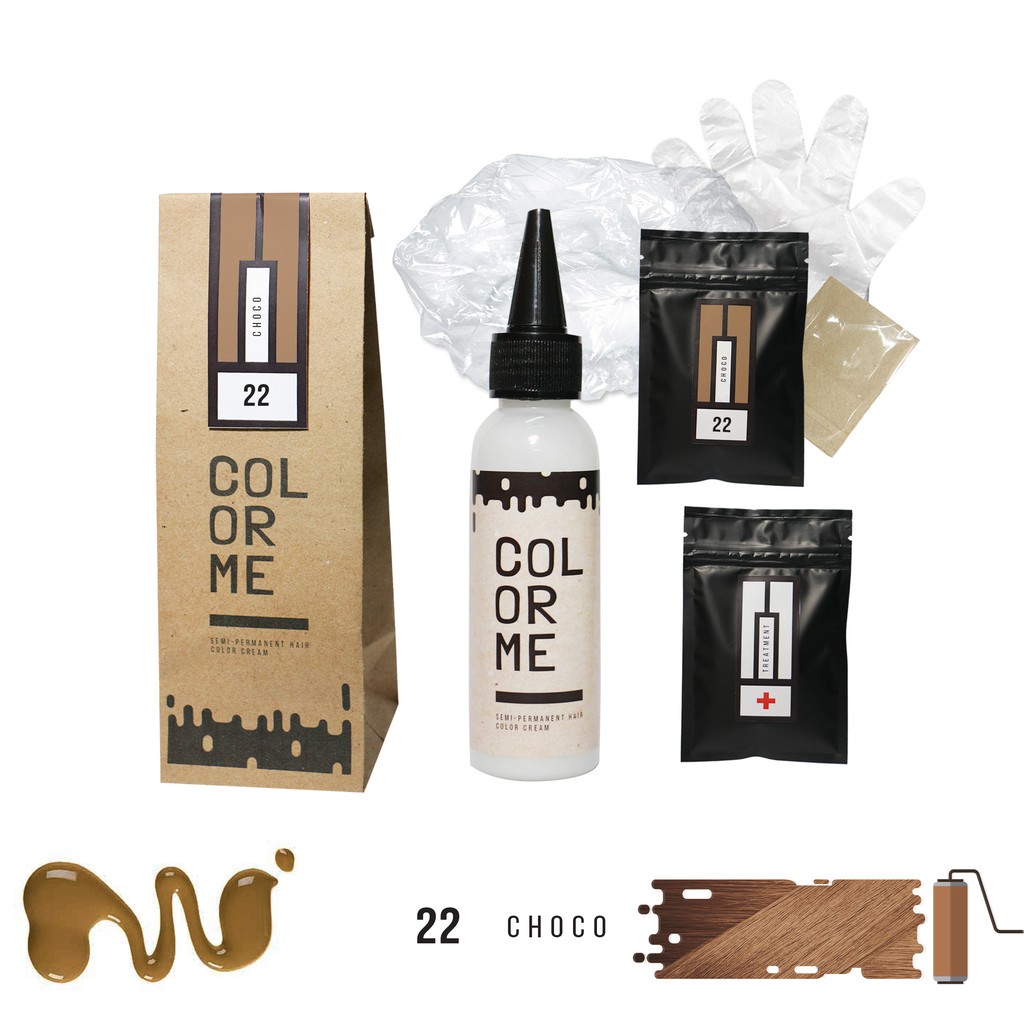 COLOR ME CHOCO hair color cream / cat pewarna rambut