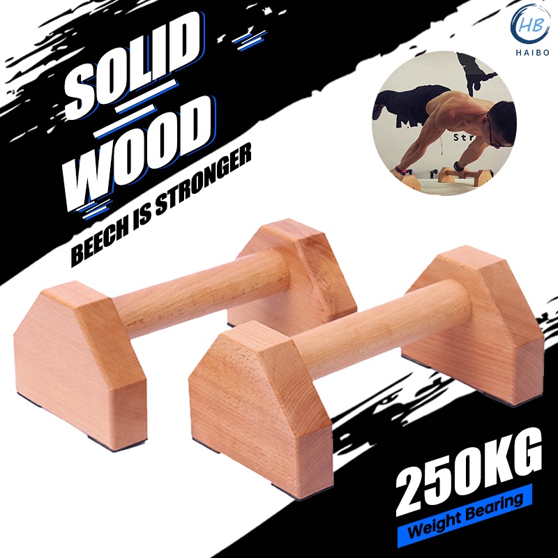 Stand Push Up Kayu Solid - Peralatan Gym Kayu Pinus Multifungsi Push Up Stand Kayu Pinus Peralatan Fitness Terbuat dari Kayu Solid Fitness Rumah Desain Multifungsi