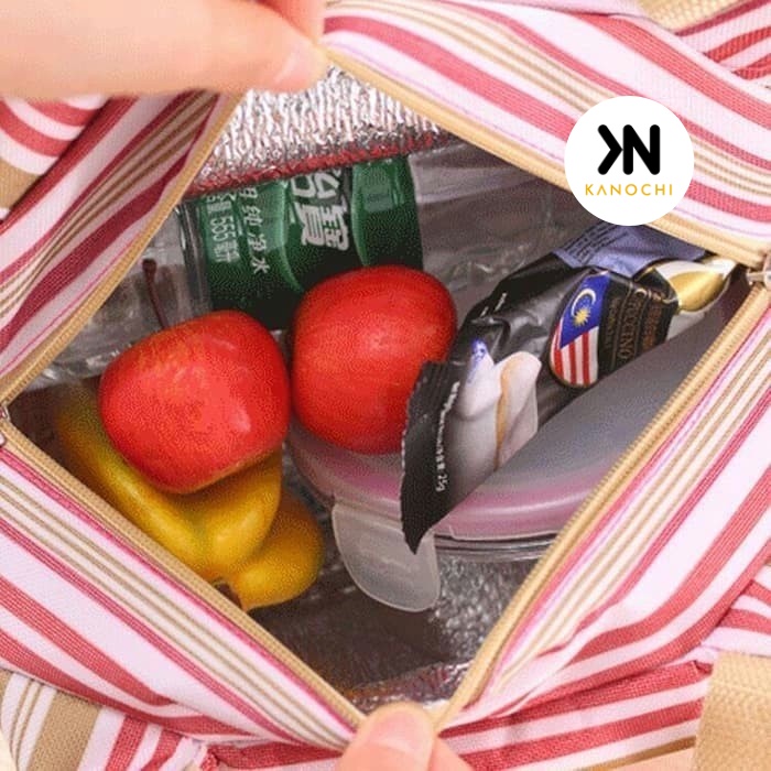 Tas Bekal Mini Cooler Bag Kecil Pouch Asi Thermal Lunch Pouch Fashion