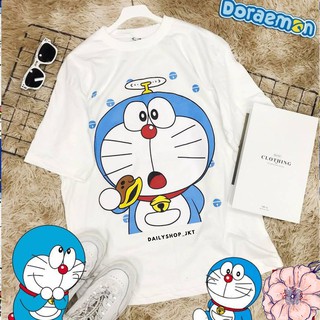  BAJU  KAOS  KATUN DORAEMON  OVERSIZED KAOS  WANITA  DORAEMON  